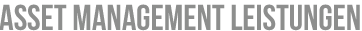 Asset Management Leistungen