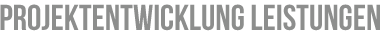 Projektentwicklung Leistungen